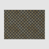 Gold- en zwarte-cirkels - Kunstdecopatroon Tissuepapier (Voorkant)