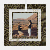 Gold- en zwarte foto glas ornament (Achterkant)