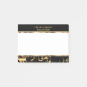 Gold- en zwarte marmer post-it® notes (Voorkant)