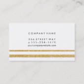 Gold- en zwarte stripes | Diagonaal Visitekaartje (Achterkant)