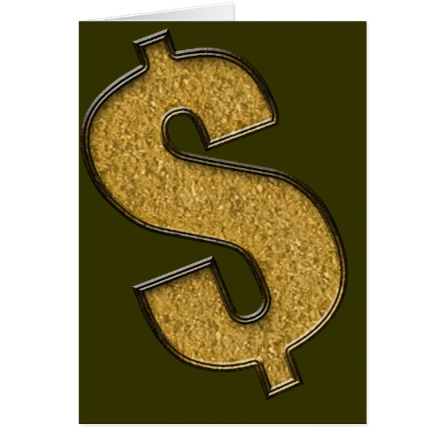 Gold Encrusted dollar Sign (Devant)