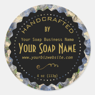 Gold Ephemera Vintage Soap Produit Étiquette