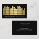 Gold Equalizer Musician, DJ, Band Visitekaartje (Voorkant / Achterkant)