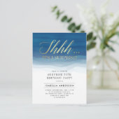 Gold Et Aquarelle Surprise Invitations Anniversair (Debout devant)