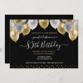 Gold et Black Invitation du 85e anniversaire (Devant / Derrière)