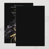 Gold et Black Masquerade Sweet 16 Ball Invitation (Devant / Derrière)