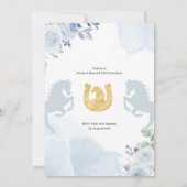 Gold et Blue Mexicaine Boy Girl Baptism Invitation (Dos)