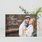 Gold et Script Modern Enregistrer la carte Date (Debout devant)