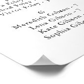 Gold Eucalyptus Alfabetical Seating Chart Poster (Hoek)