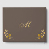 Gold Eucalyptus Mariage PHOTO Livre d'or (Verso)