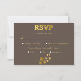 Gold Eucalyptus Meal Choice RSVP