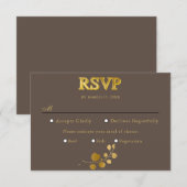 Gold Eucalyptus Repas Choix RSVP (Devant / Derrière)