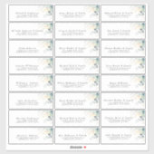 Gold Eucalyptus Verdure Étiquettes de adresse indi (Feuille)