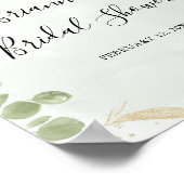 Gold Eucalyptus Vrijgezellenfeest Welkomstwoord Po Poster (Hoek)