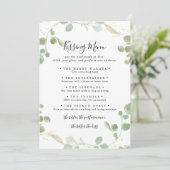 Gold Eucalyptus Weddenschap Kissingmenu Spel Kaart (Staand voorkant)