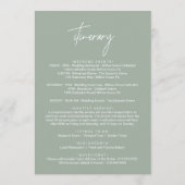 Gold Eucalyptus Weddenschap Welkomstbrief & reisro Programma (Achterkant)