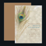 Gold Exotic Peacock Feather Glam Party Invitations<br><div class="desc">Gold Exotic Peacock Feather Glam Party Invitations. Personnaliser pour tout événement.</div>