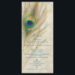 Gold Exotic Peacock Feather Glam Party Menu<br><div class="desc">Carte de menu Gold Exotic Peacock Feather Glam Party. Les éléments correspondants de cette conception sont disponibles.</div>