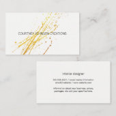 Gold Expressive Splatter Visitekaartje (Voorkant / Achterkant)