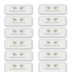Gold Eyelashes Beauty Logo Packaging Business Sticker