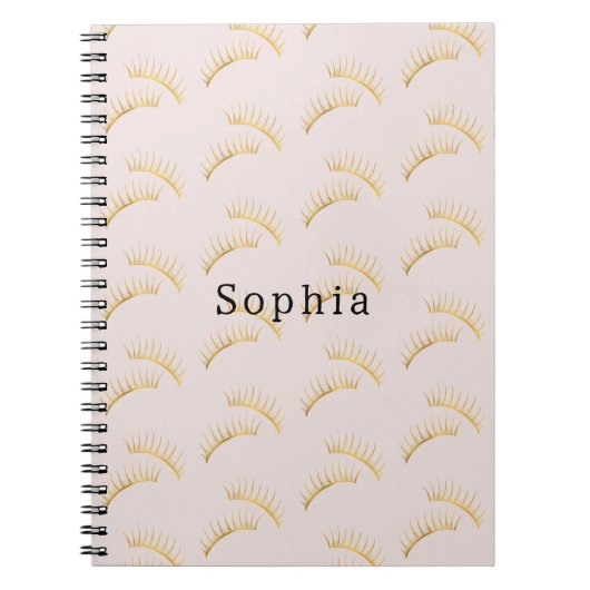 Gold Eyelashes Notitieboek (Voorkant)
