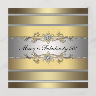 Gold Fabulous 50 vrouwen 50e verjaardag Kaart