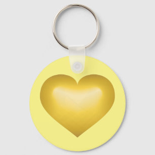 Gold fade hartkeychain sleutelhanger