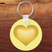 Gold fade hartkeychain sleutelhanger (Voorkant)