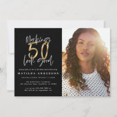 Gold faire 50 look bonne photo invitation annivers (Devant)