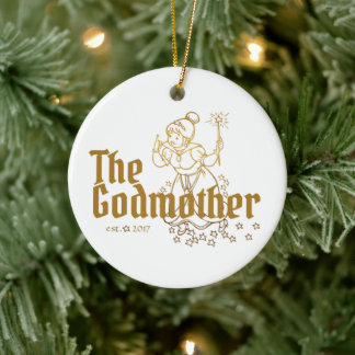 Gold Fairy de peetmoeder Keramisch Ornament