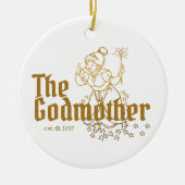 Gold Fairy  de peetmoeder Keramisch Ornament (Voorkant)