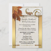 Gold Fall laisse après mariage fête Invitation (Devant)
