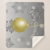 Gold Fancy kerstornament Sherpa Blanket Sherpa Deken (Voorkant)