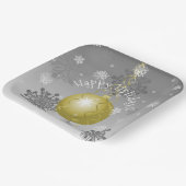 Gold Fancy kerstpapier Bord (Gebogen)