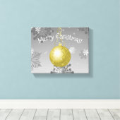 Gold Fancy kerstsiercanvas afdrukken (Insitu (Houten vloer))