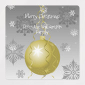 Gold Fancy kerstsierlabel Labels (Design 2)
