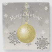 Gold Fancy kerstsiersteen Onderzetter (Voorkant)