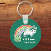 Gold Farting Unicorn Sleutelhanger (Voorkant)