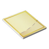 Gold Faux Boarder Striped Photo lijst Autograaf Notitieblok (Schuin)