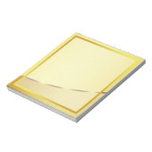 Gold Faux Boarder Striped Photo lijst Autograaf Notitieblok (Gedraaid)
