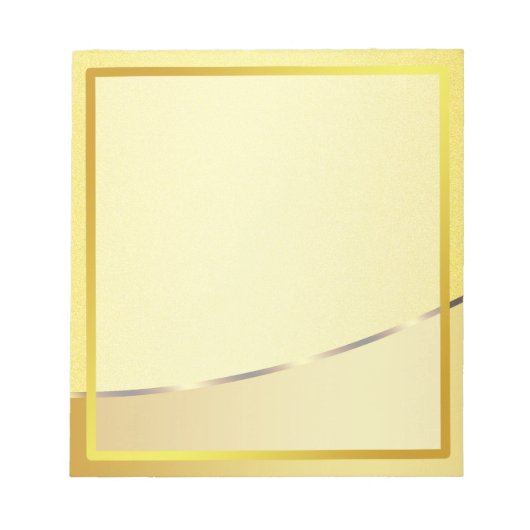 Gold Faux Boarder Striped Photo lijst Autograaf Notitieblok (Voorkant)