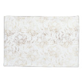 Gold Faux Elegant Hand Drawn Florals Wedding Gift Kussensloop (Achterkant)