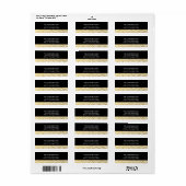 Gold Faux Foil Chevron Étiquette de adresse (Feuille entière)