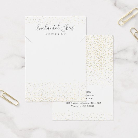 Gold Faux Foil Collier bijoux Display Card (Bureau)