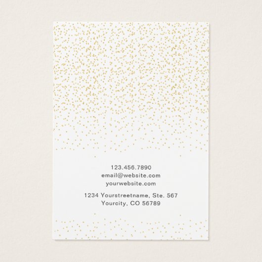 Gold Faux Foil Collier bijoux Display Card (Dos)