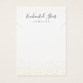 Gold Faux Foil Collier bijoux Display Card (Devant)