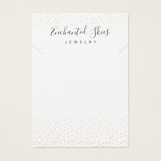 Gold Faux Foil Collier bijoux Display Card (Devant)