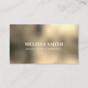 Gold faux foil luxe elegante minimalistische vormg afsprakenkaartje