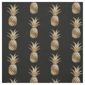 Gold Faux Foil Pineapple Fabric Stof (Swatch)