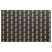 Gold Faux Foil Pineapple Fabric Stof (Fat Quarter)